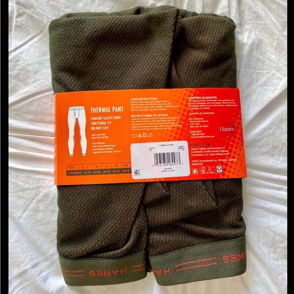👖 Hardy Hanes Mens Thermal Pants L - Picture 2 of 6